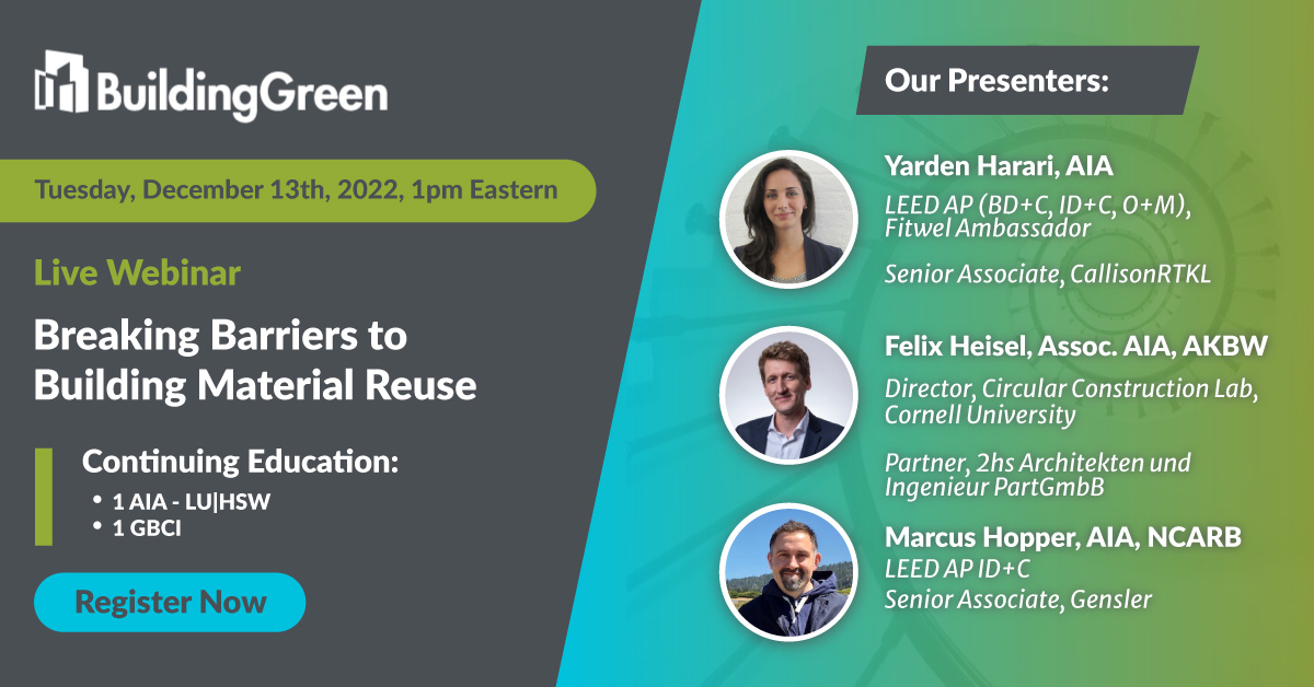 BuildingGreen Webinars