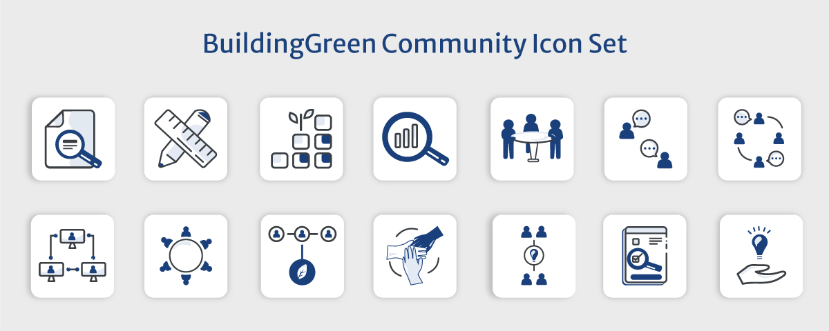 BuildingGreen Community Icon Set