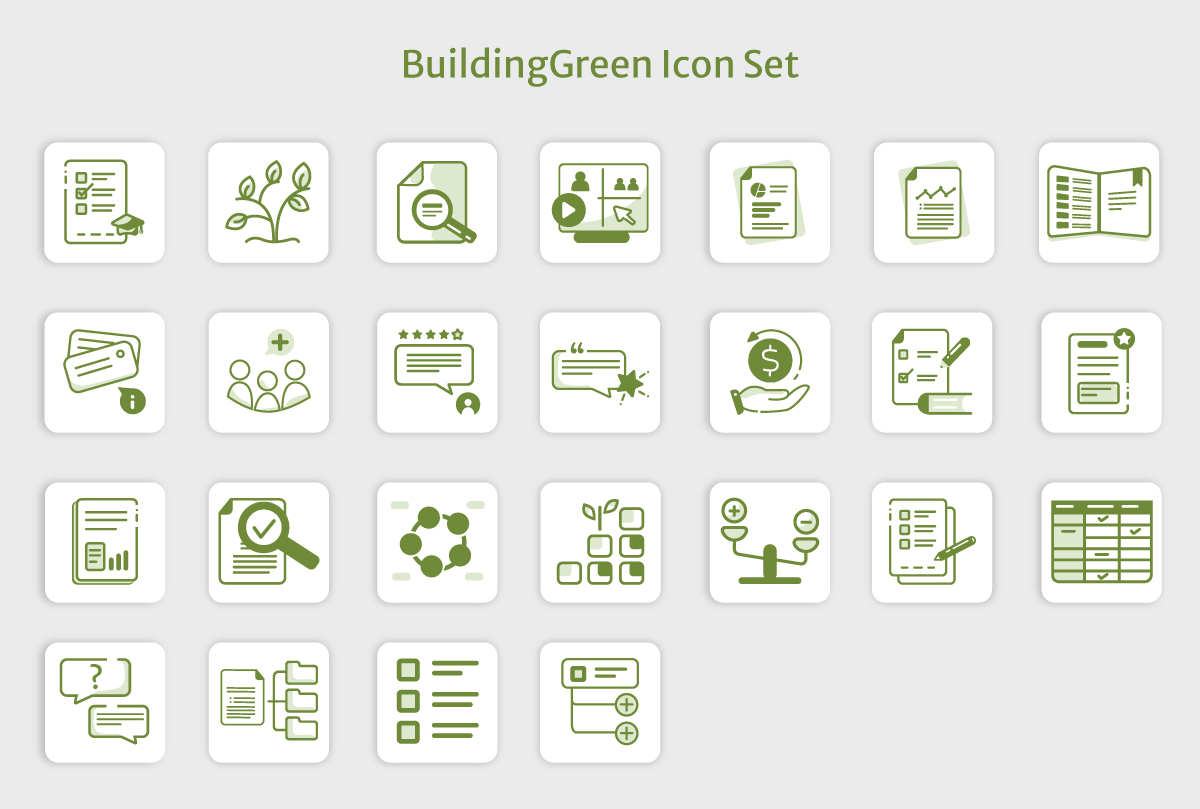 BuildingGreen Icon Set