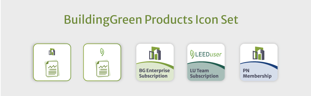 BuildingGreen Products Icon Set